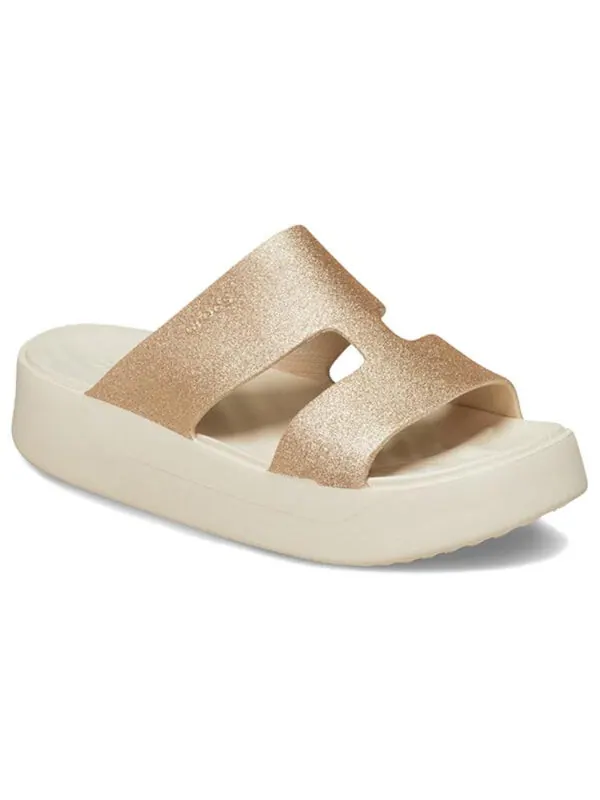 Сандалии getaway platform h-strap sandals 'white brown' Crocs — изображение 2 из 4, белый/коричневый