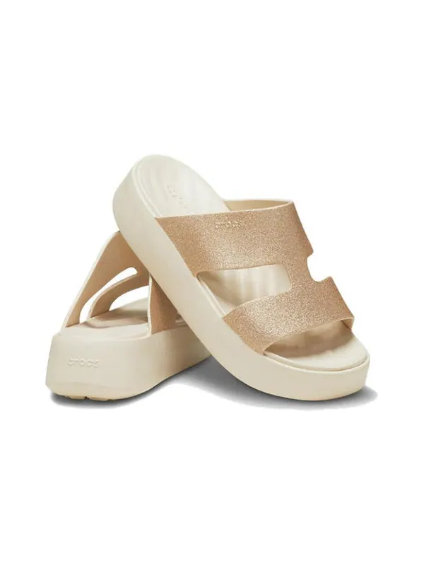 Сандалии getaway platform h-strap sandals 'white brown' Crocs — изображение 3 из 4, белый/коричневый