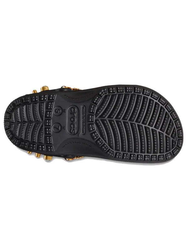 Кроссовки classic tiara clogs 'black gold' Crocs — изображение 4 из 4, черный/золотистый