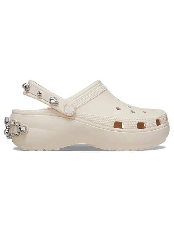 Кроссовки classic platform tiara clogs 'beige' Crocs — изображение 2 из 4, бежевый