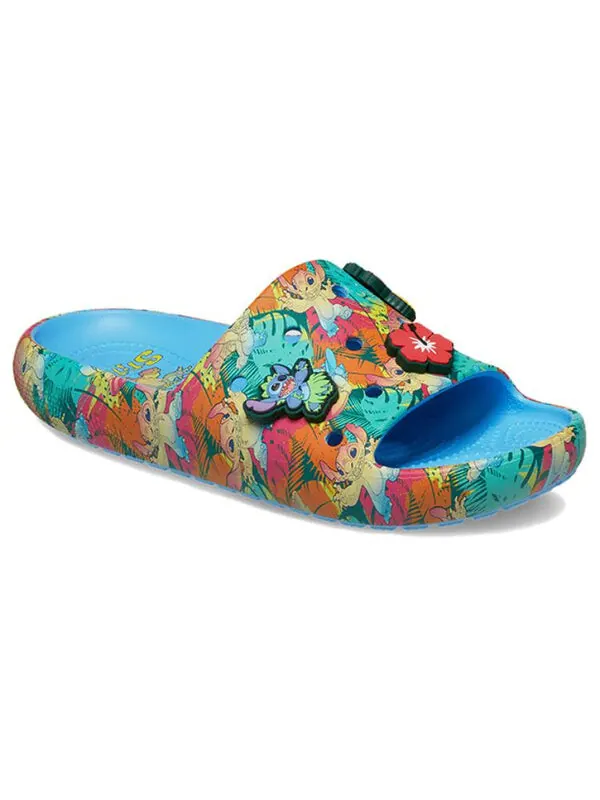Тапочки x disney stitch classic slides 'blue multi' Crocs — изображение 3 из 4
