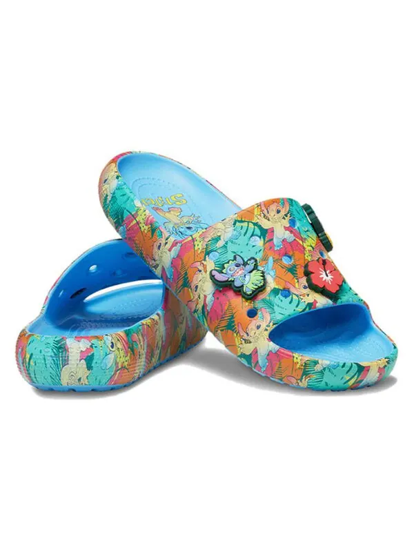 Тапочки x disney stitch classic slides 'blue multi' Crocs — изображение 4 из 4