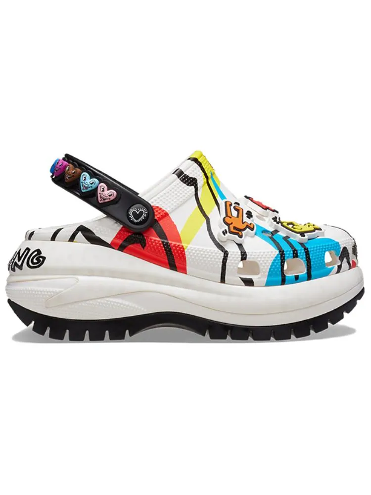 Сандалии Crocs x Keith Haring Mega Crush Clog 'White Multi' — изображение 2 из 7, белый