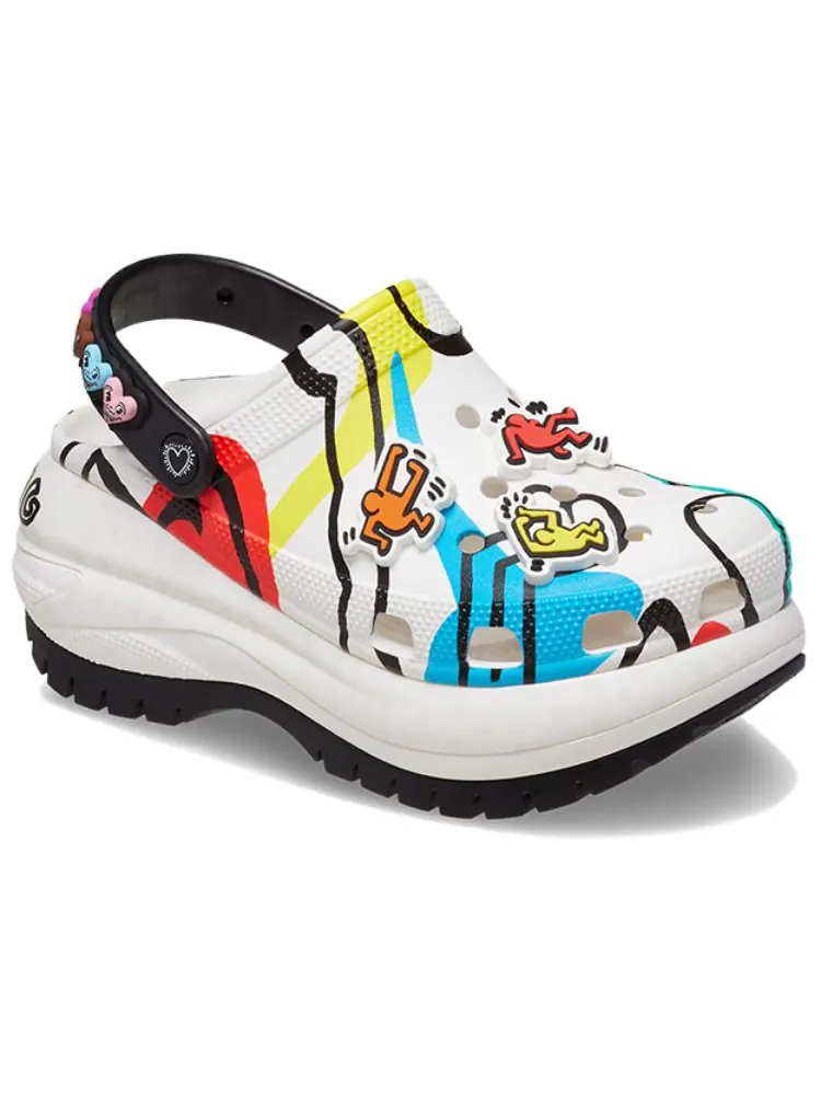 Сандалии Crocs x Keith Haring Mega Crush Clog 'White Multi' — изображение 3 из 7, белый
