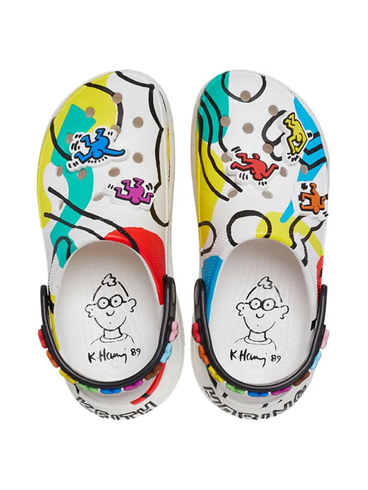 Сандалии Crocs x Keith Haring Mega Crush Clog 'White Multi' — изображение 5 из 7, белый