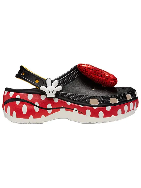 Кроссовки x minnie mouse classic platform clogs 'black red white' Crocs — изображение 2 из 4