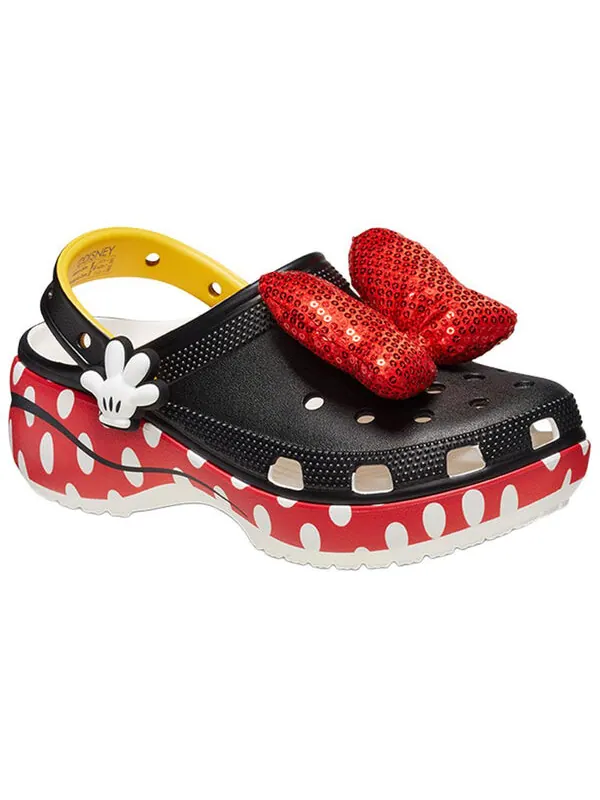 Кроссовки x minnie mouse classic platform clogs 'black red white' Crocs — изображение 3 из 4