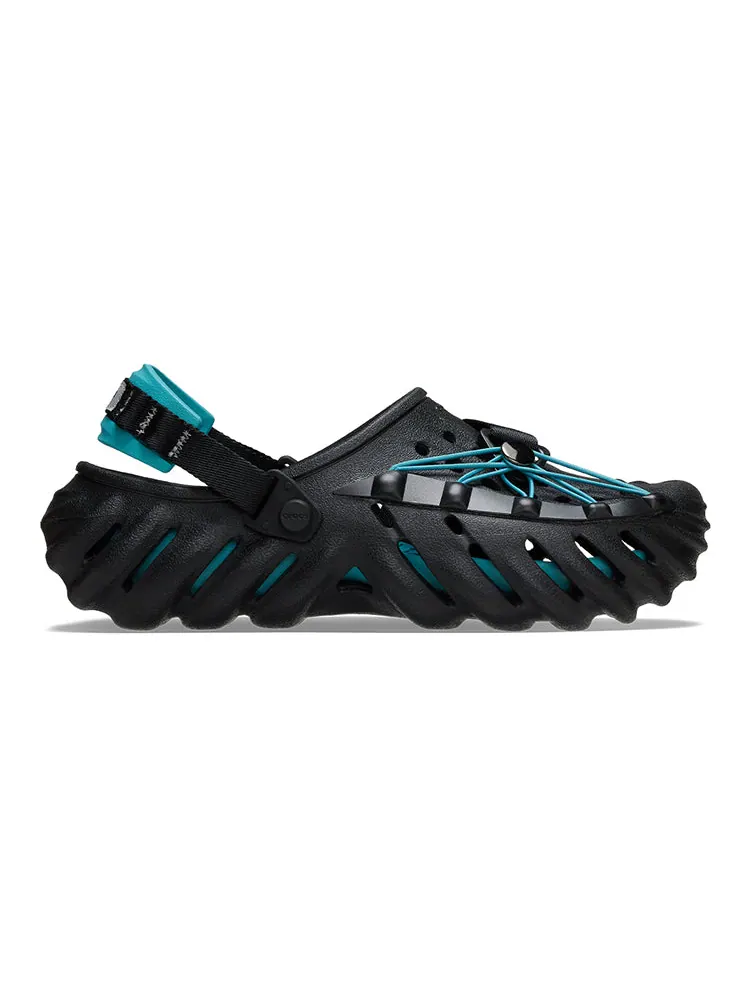 Сандалии Crocs Echo Reflective Laces Clog 'Black Teal' — изображение 2 из 6, черный