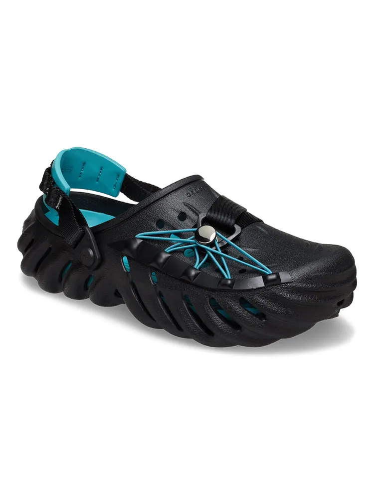 Сандалии Crocs Echo Reflective Laces Clog 'Black Teal' — изображение 3 из 6, черный