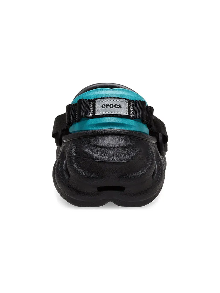 Сандалии Crocs Echo Reflective Laces Clog 'Black Teal' — изображение 5 из 6, черный