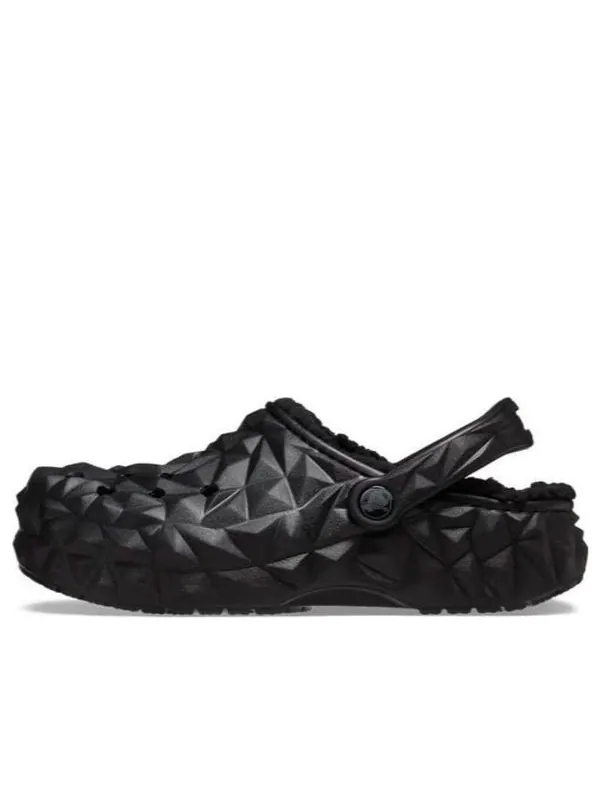 Кроссовки classic clog lined geometric shoes 'black' Crocs — изображение 1 из 4, черный