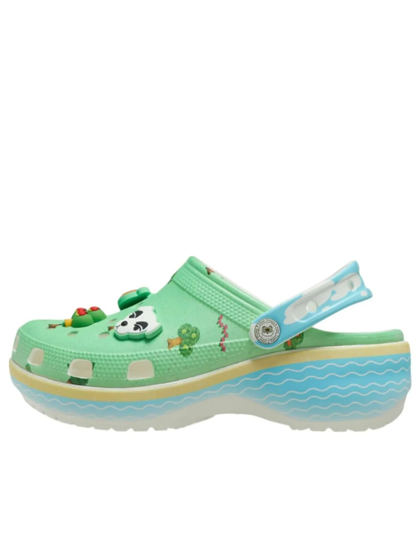 (WMNS) Crocs Platform Clog 'Animal Crossing' — изображение 1 из 4, зеленый/синий