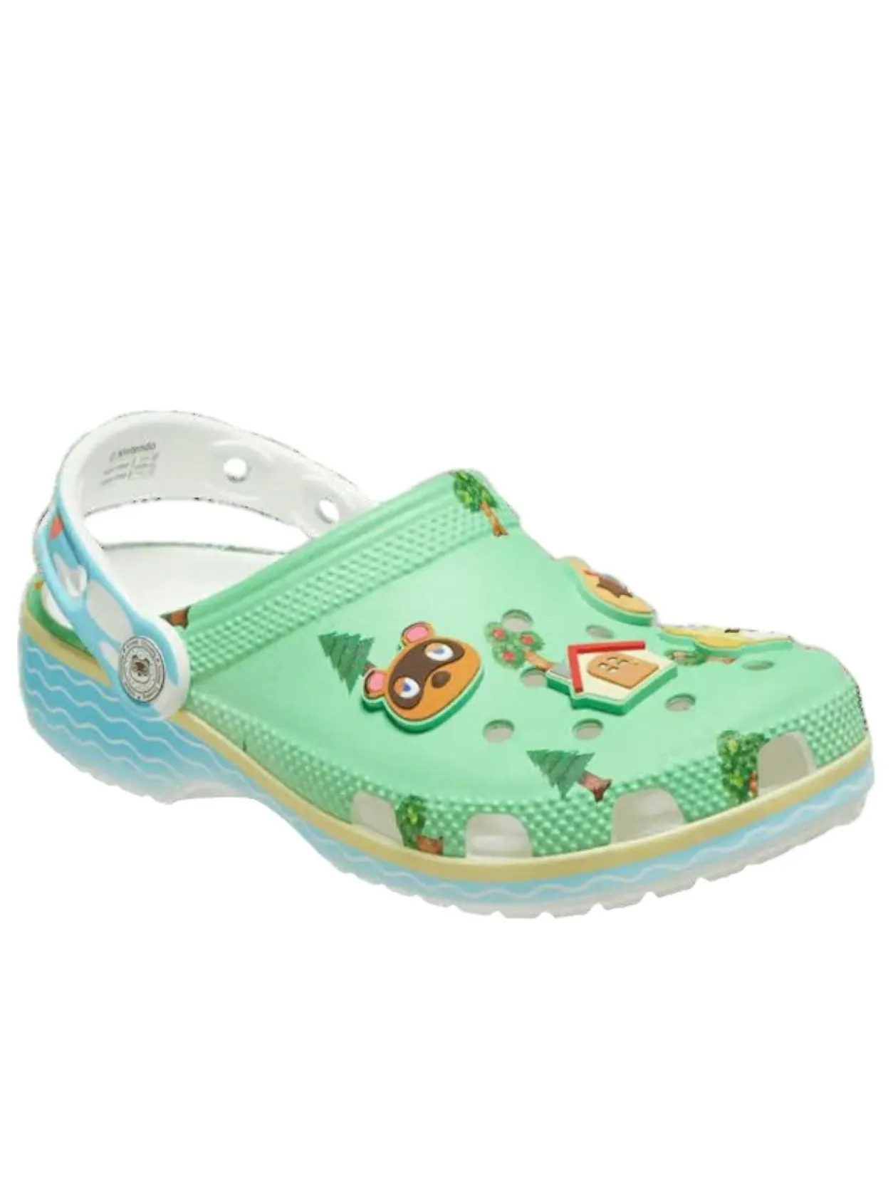 (GS) Классические сабо Crocs 'Animal Crossing' — изображение 3 из 5, зеленый/синий