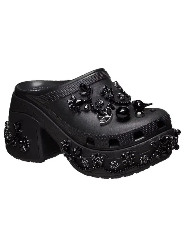 Сандалии x simone rocha siren clog 'black' Crocs — изображение 3 из 4, черный
