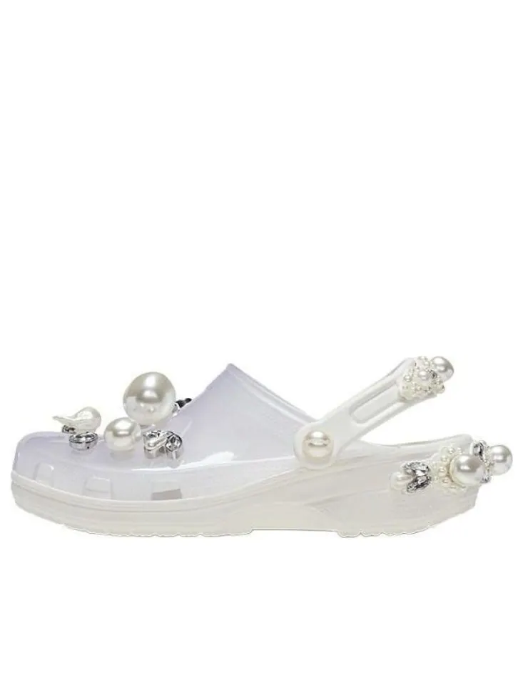 Сандалии Crocs x Simone Rocha Classic Clog 'Translucent' — изображение 1 из 7, бежевый