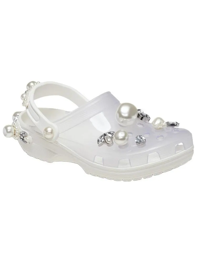 Сандалии Crocs x Simone Rocha Classic Clog 'Translucent' — изображение 3 из 7, бежевый