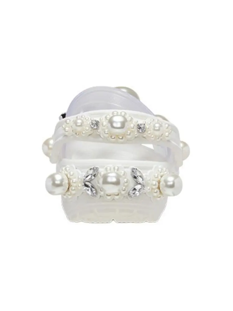 Сандалии Crocs x Simone Rocha Classic Clog 'Translucent' — изображение 6 из 7, бежевый