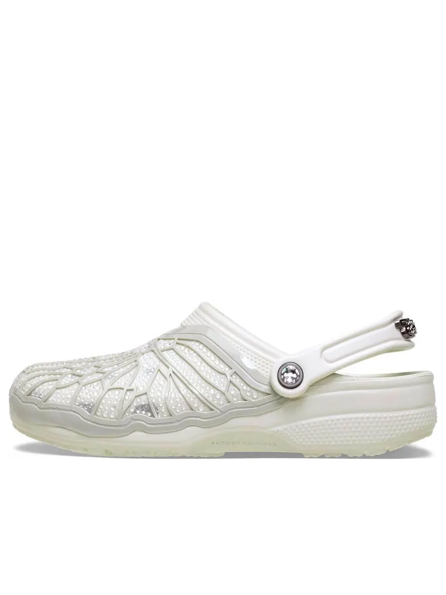 Сандалии Crocs x Swarovski Classic Clog 'Ivory' — изображение 1 из 6, бежевый