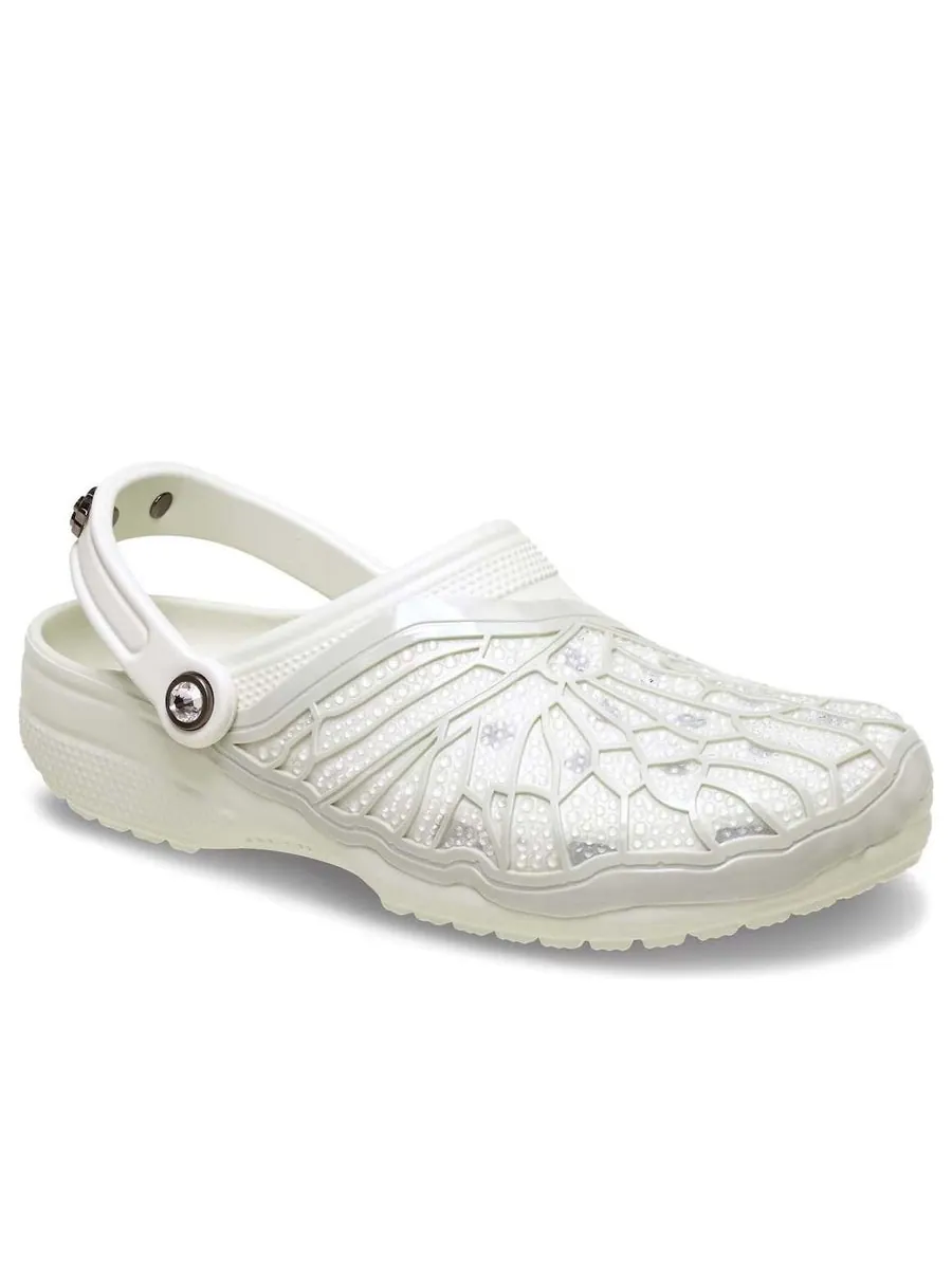 Сандалии Crocs x Swarovski Classic Clog 'Ivory' — изображение 2 из 6, бежевый