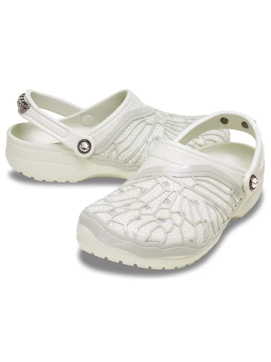 Сандалии Crocs x Swarovski Classic Clog 'Ivory' — изображение 3 из 6, бежевый