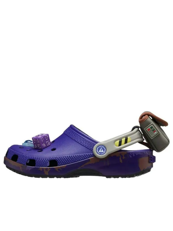 Сандалии classic clog 'fortnite battle bus' Crocs — изображение 1 из 4, синий/серый/мульти