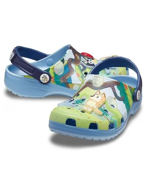(GS) Классические сабо Crocs 'Bluey' — изображение 2 из 6, синий