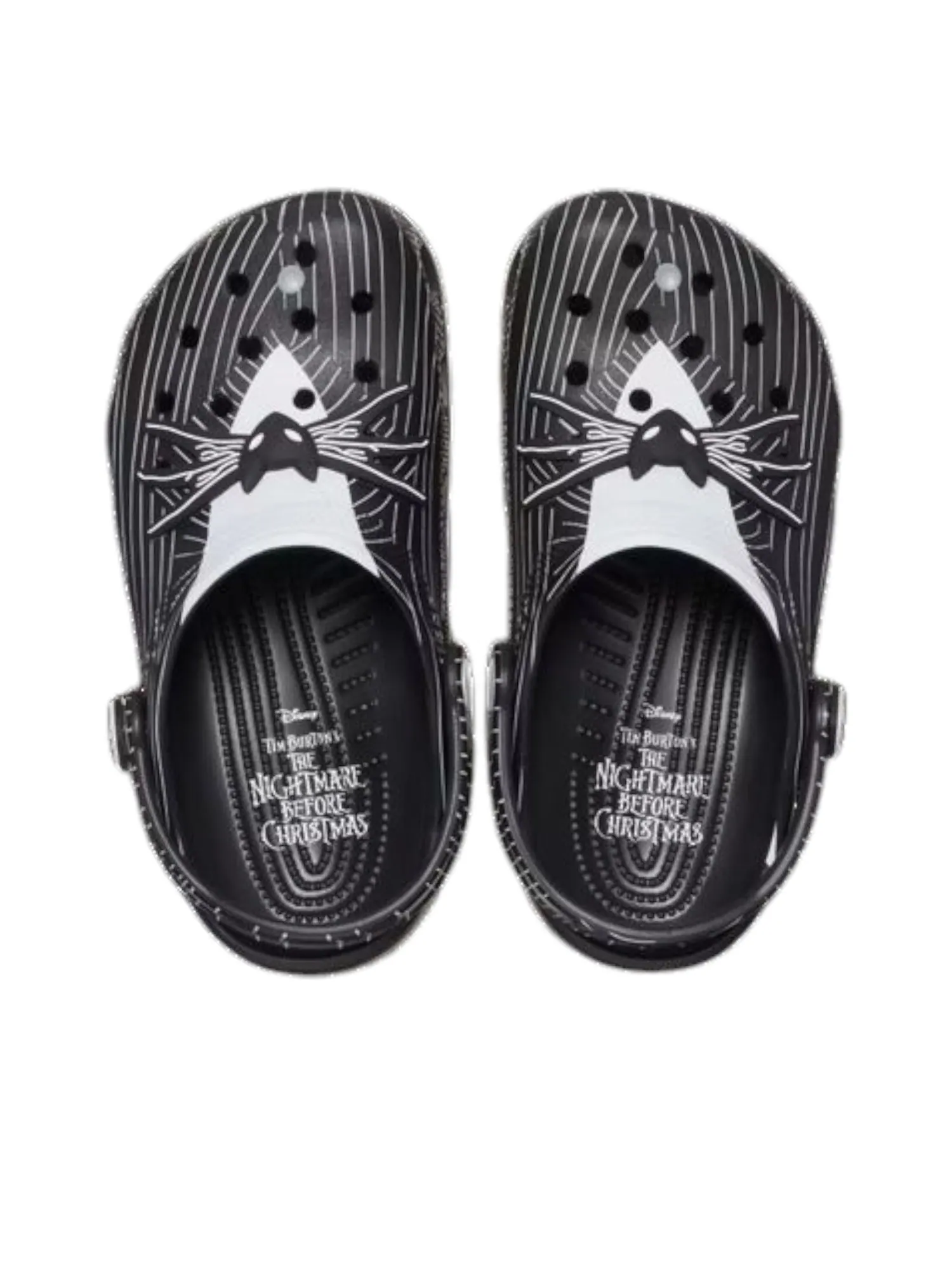 (GS) Классические сабо Crocs «Джек Скеллингтон: Кошмар перед Рождеством» — изображение 3 из 6, черный