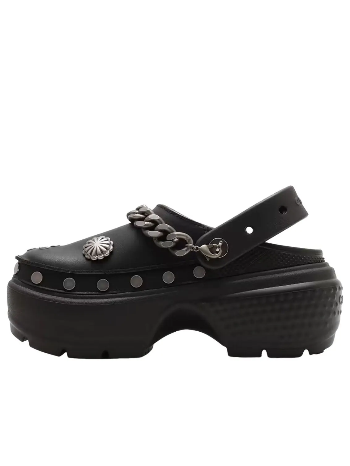 Crocs Stomp Embellished Clog 'Black' — изображение 1 из 6, черный