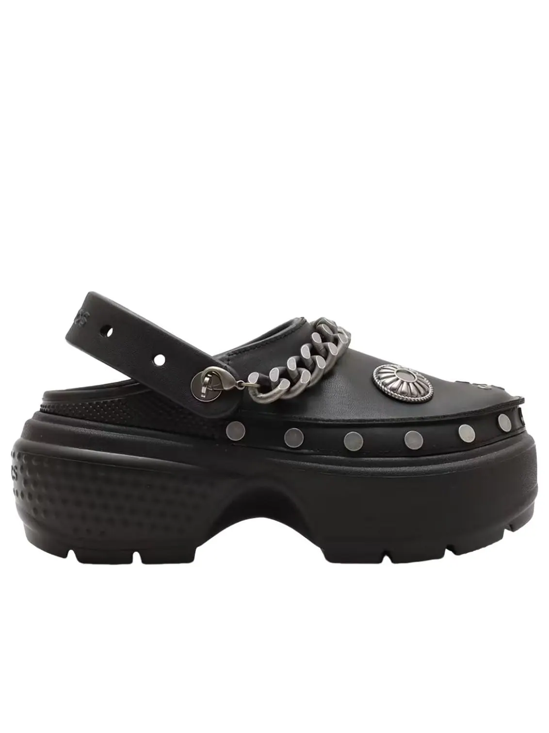 Crocs Stomp Embellished Clog 'Black' — изображение 2 из 6, черный