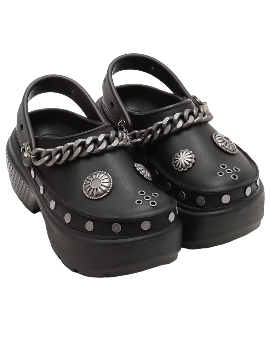 Crocs Stomp Embellished Clog 'Black' — изображение 3 из 6, черный