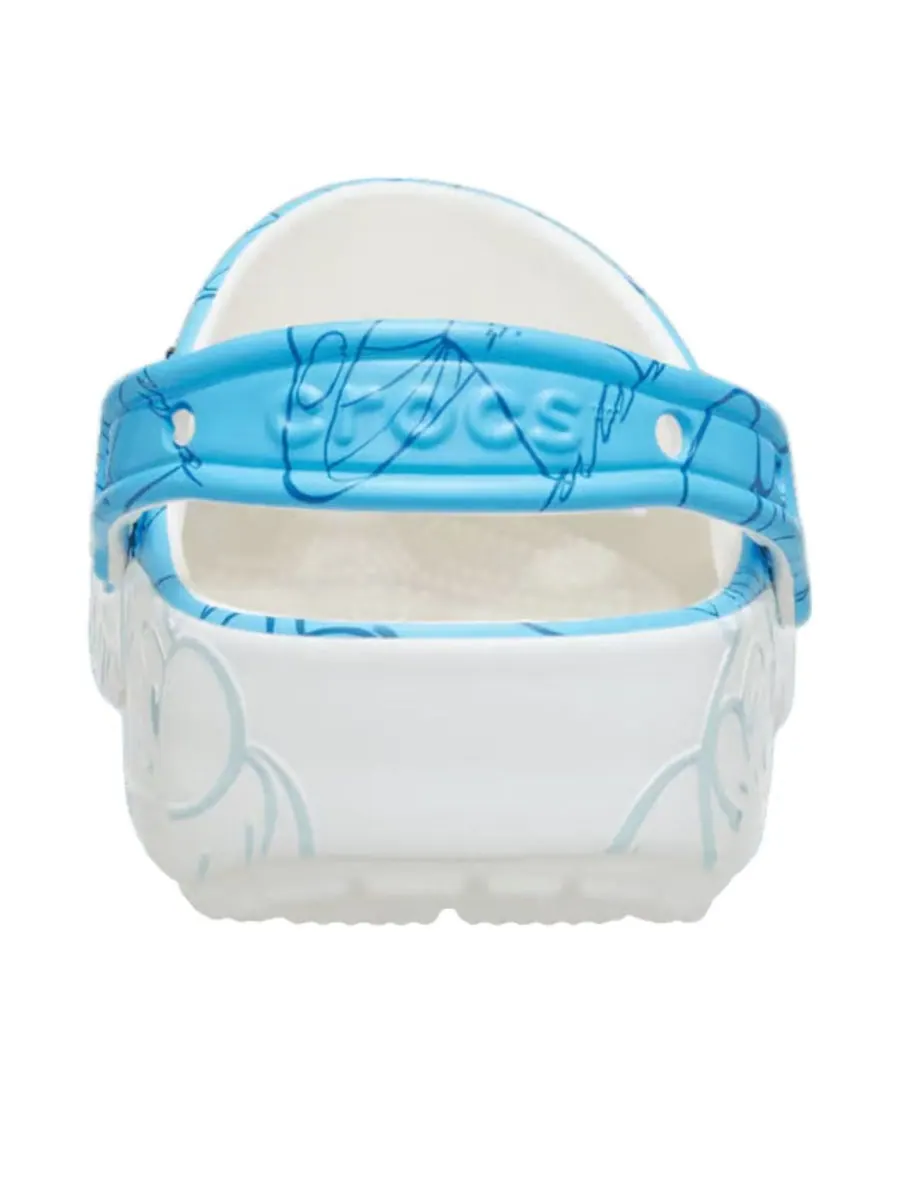 Сандалии (GS) Crocs x The Smurfs Classic Clog 'Allover Print' — изображение 4 из 5, синий