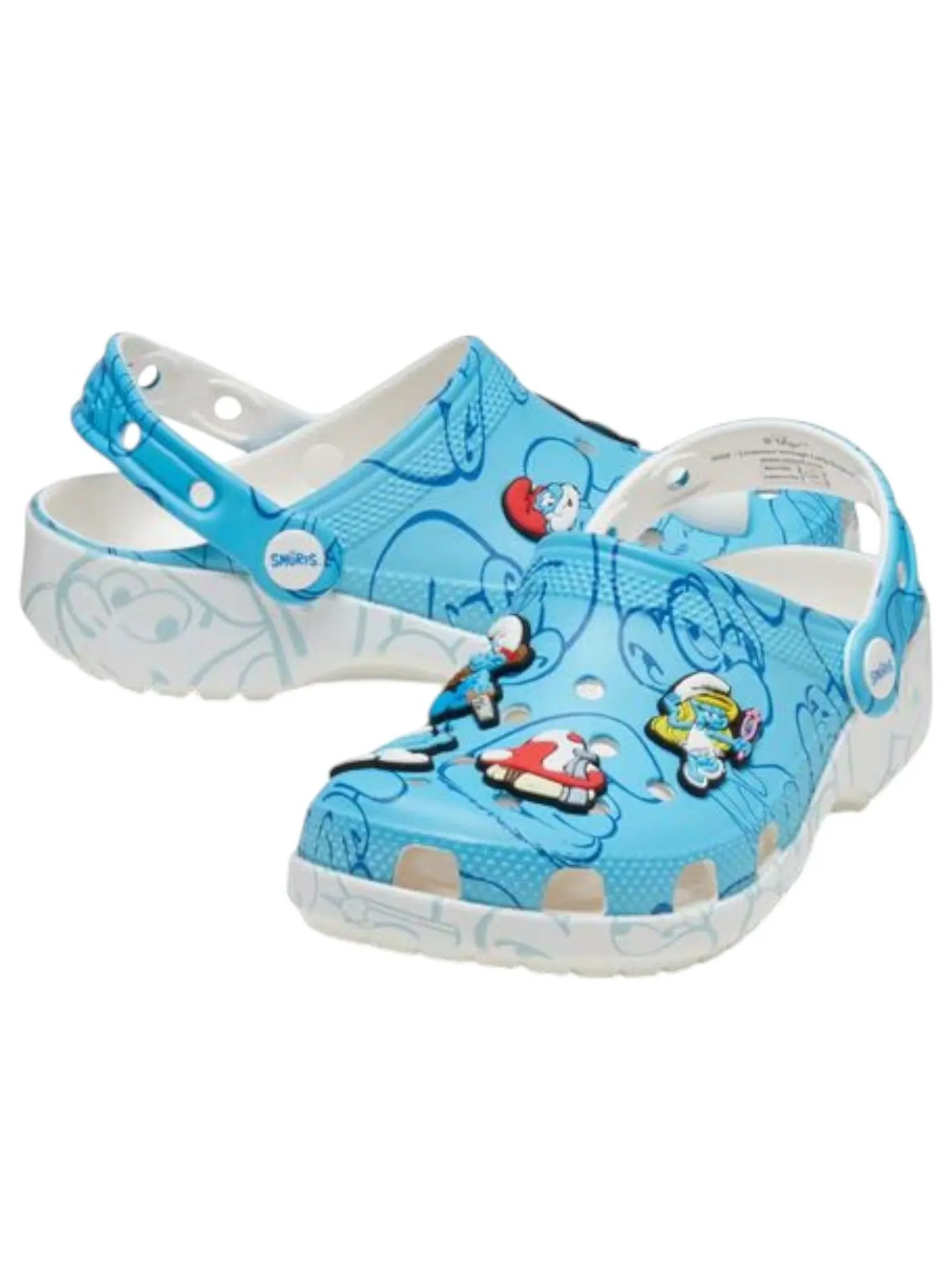 (GS) Классические сабо Crocs «Смурфики» — изображение 2 из 5, синий