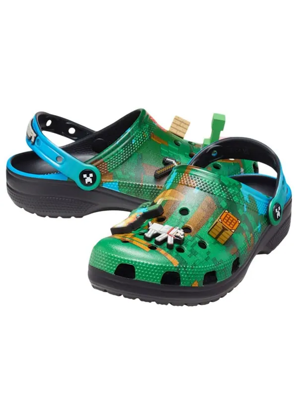 Сандалии x minecraft clog Crocs — изображение 3 из 4, зеленый