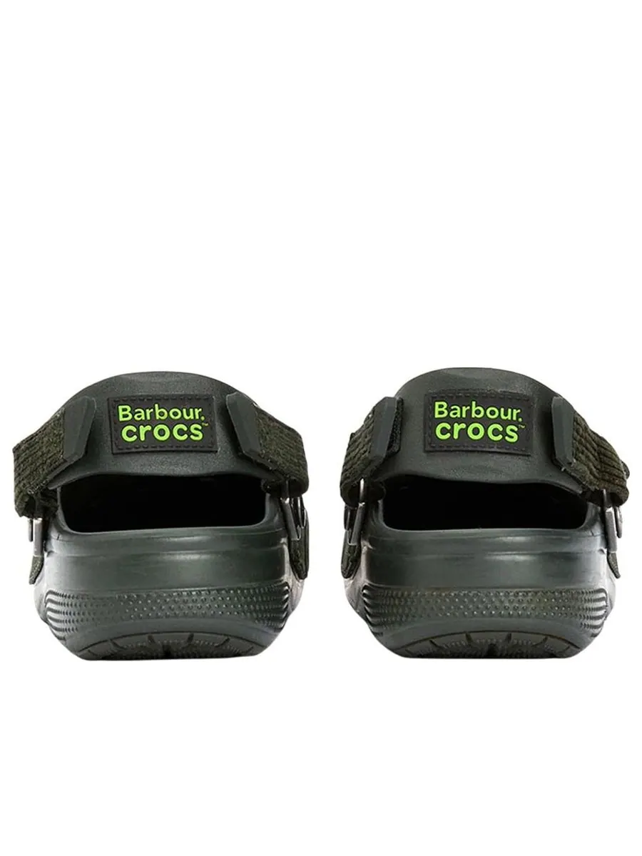 Сандалии Crocs x Barbour Clog 'Olive Plaid' — изображение 2 из 4, оливковый зеленый