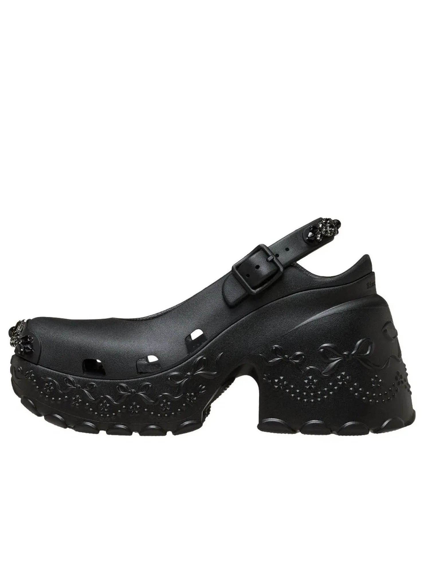 Женские туфли-кроссовки с платформой Crocs x Simone Rocha Ballerina Platform — изображение 1 из 7, черный
