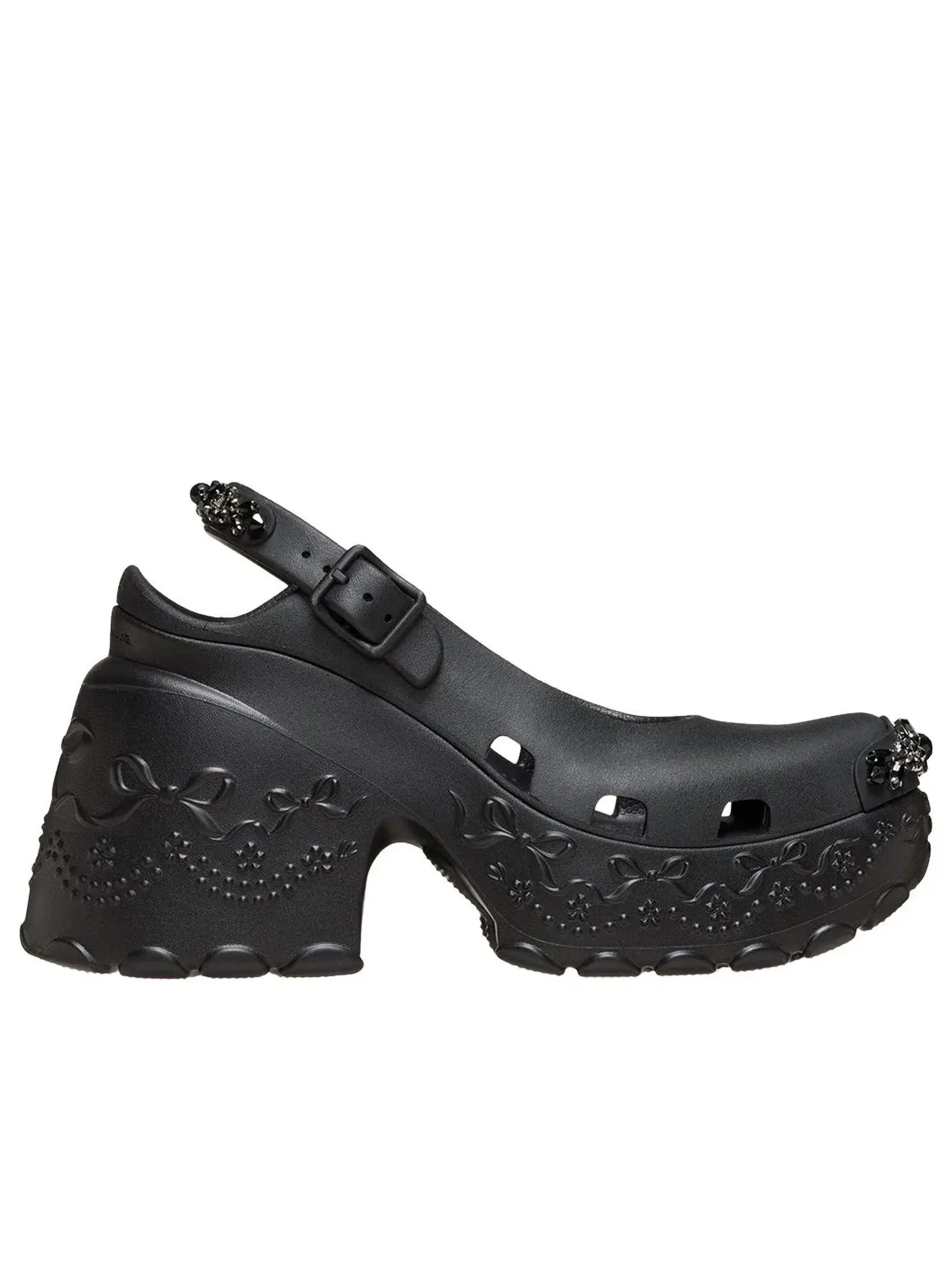 Женские туфли-кроссовки с платформой Crocs x Simone Rocha Ballerina Platform — изображение 2 из 7, черный
