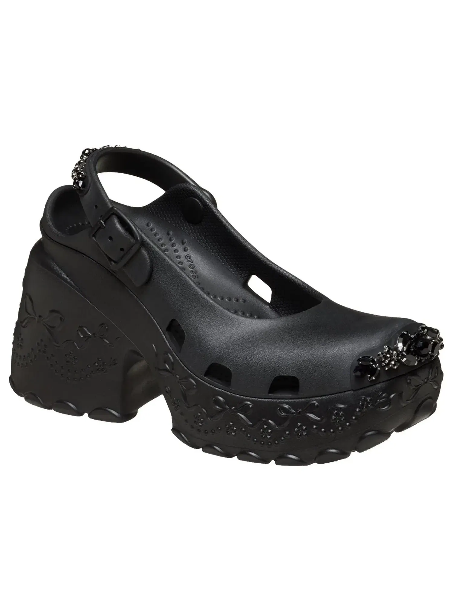 Женские туфли-кроссовки с платформой Crocs x Simone Rocha Ballerina Platform — изображение 3 из 7, черный