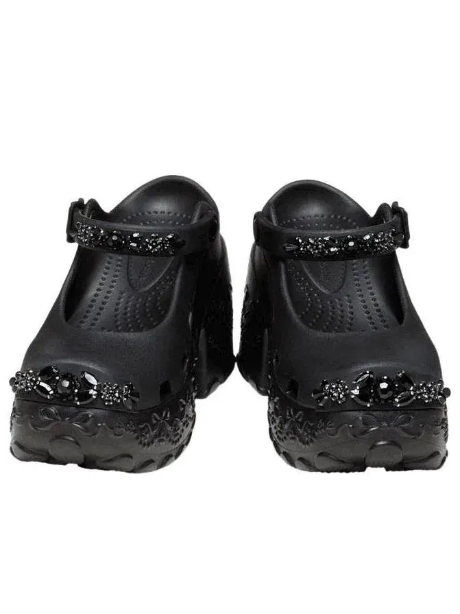 Женские туфли-кроссовки с платформой Crocs x Simone Rocha Ballerina Platform — изображение 4 из 7, черный