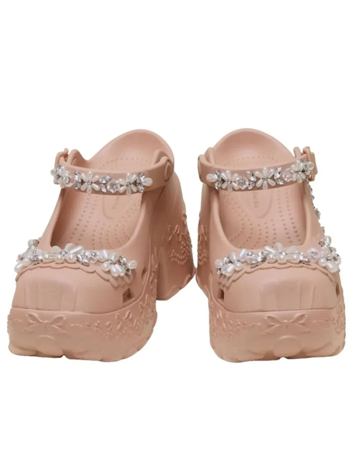 Сандалии Crocs x Simon Rocha на платформе 'Pink Caramel' 211079-7AF — изображение 2 из 4, розовый