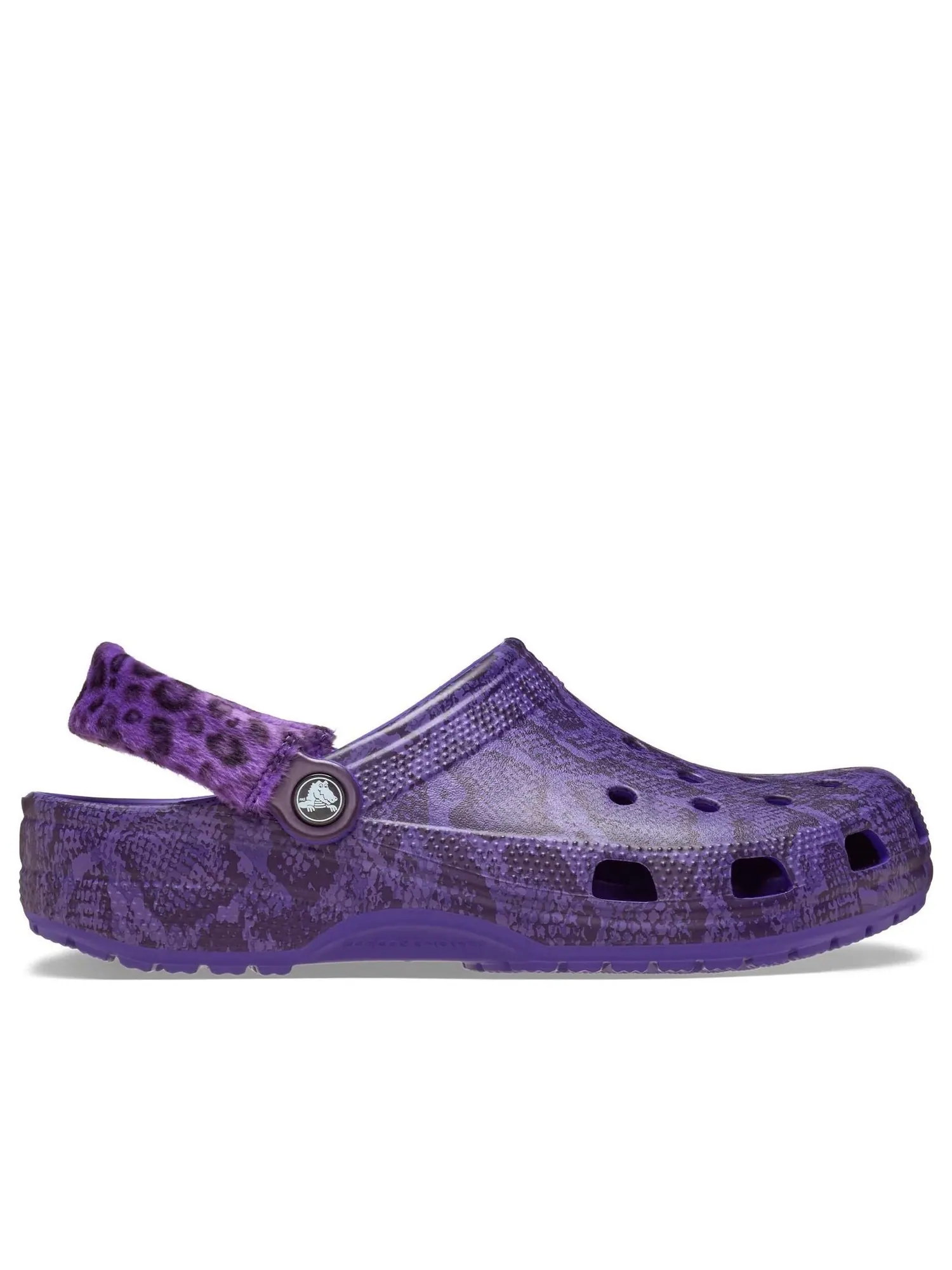 Сандалии (WMNS) Crocs x Stray Rats Classic Clog 'Ultraviolet Snakeskin' — изображение 2 из 6, фиолетовый