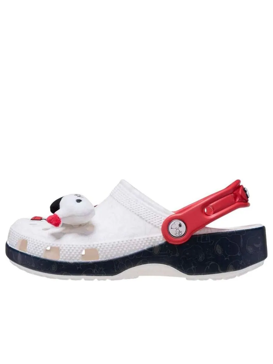 Сандалии (TD) Crocs x Peanuts Snoopy Classic Clog 'White Black' — изображение 1 из 6, белый