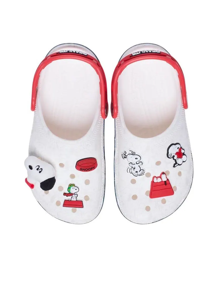 Сандалии (TD) Crocs x Peanuts Snoopy Classic Clog 'White Black' — изображение 4 из 6, белый