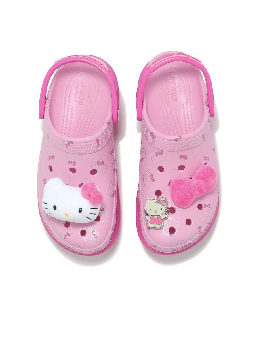 Сандалии (WMNS) Crocs x Hello Kitty Classic Bae Clog 'Pink' — изображение 3 из 5, розовый