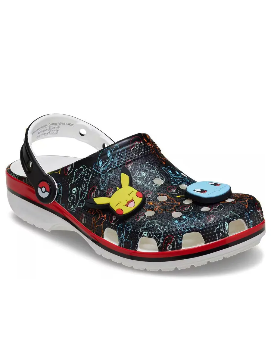 Сандалии Crocs x Pokemon Classic Clog 'Starters' — изображение 3 из 6, черный