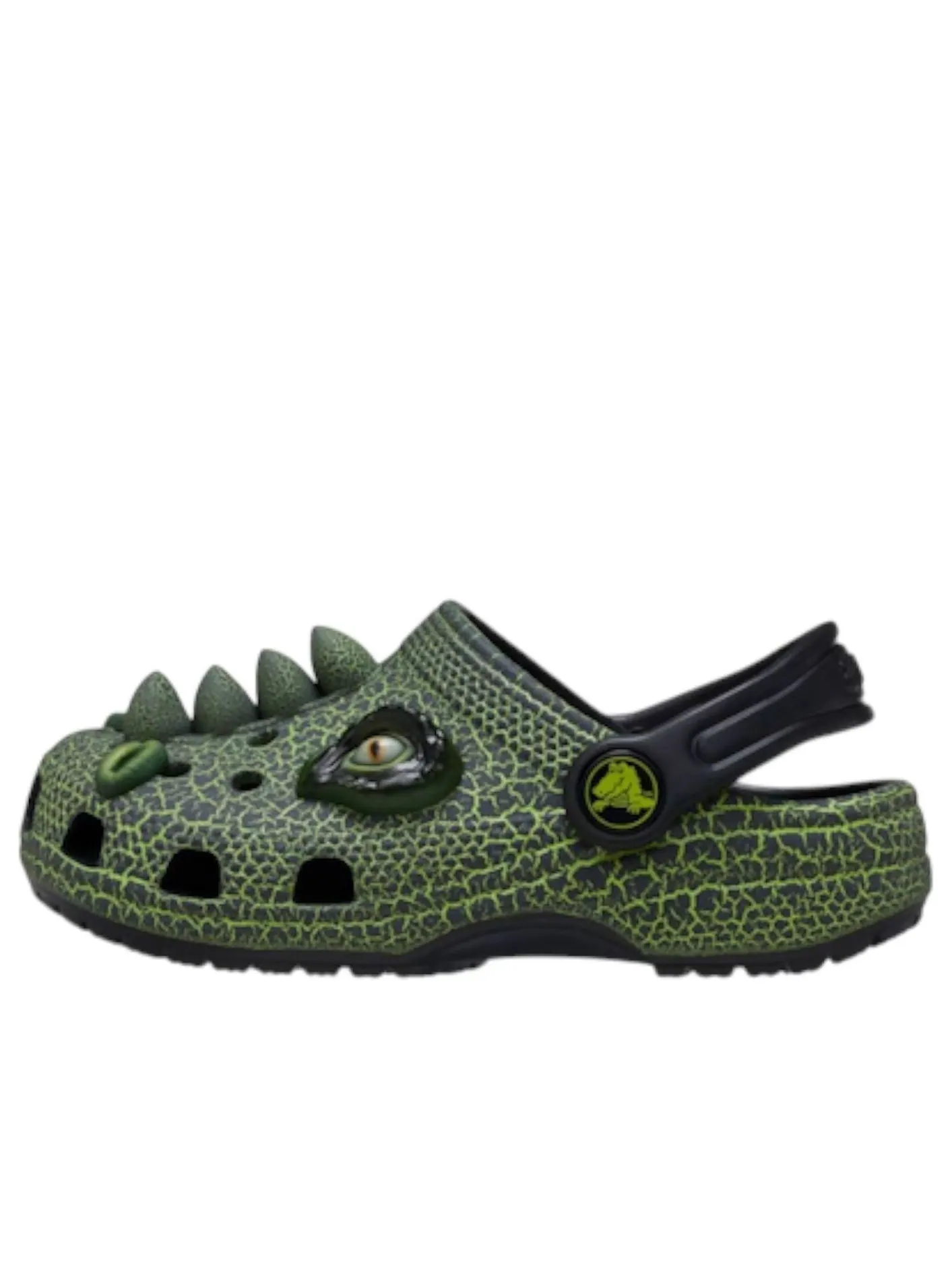 (GS) Классические сабо Crocs 'IAM Scary Dino' — изображение 1 из 7, зеленый/черный
