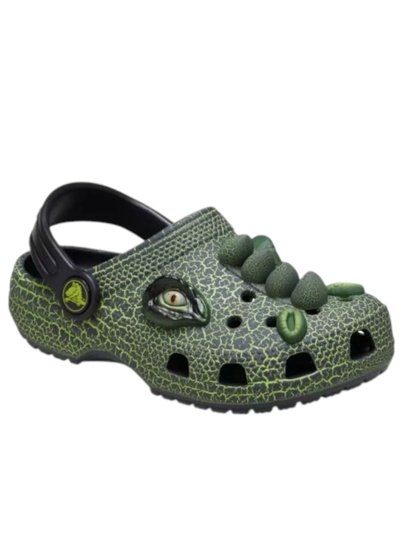 (GS) Классические сабо Crocs 'IAM Scary Dino' — изображение 4 из 7, зеленый/черный
