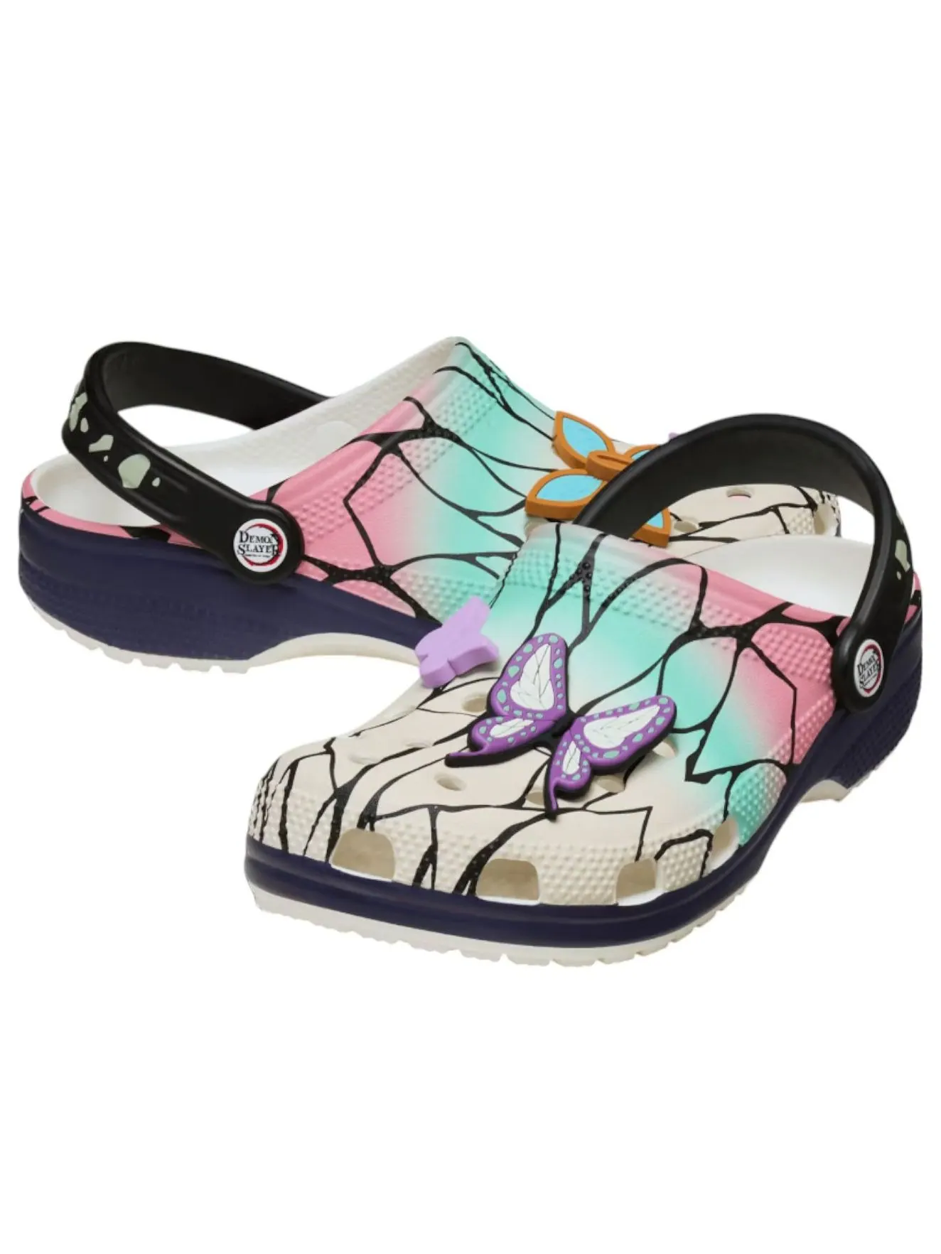 Сандалии Crocs x Demon Slayer Classic Clog 'Shinobu Kocho' — изображение 2 из 5, мульти