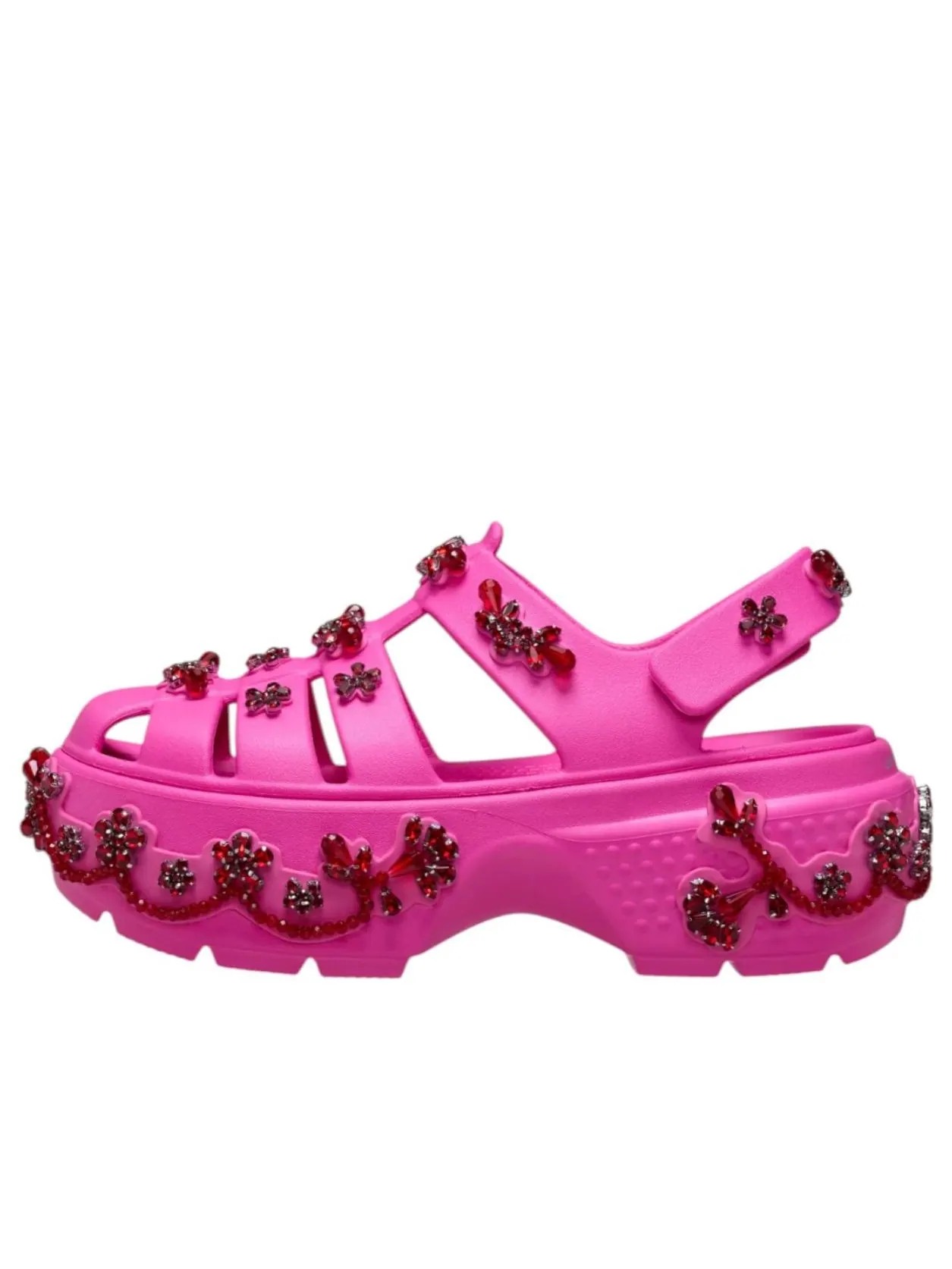 Сандалии Crocs Stomp Fisherman Clog 'Simone Rocha Electric Pink' — изображение 1 из 4, розовый