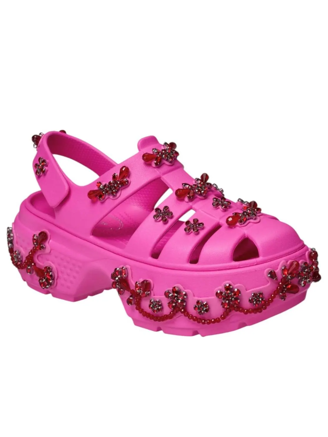 Сандалии Crocs Stomp Fisherman Clog 'Simone Rocha Electric Pink' — изображение 2 из 4, розовый