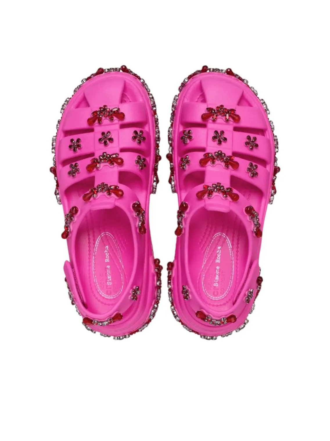 Сандалии Crocs Stomp Fisherman Clog 'Simone Rocha Electric Pink' — изображение 3 из 4, розовый